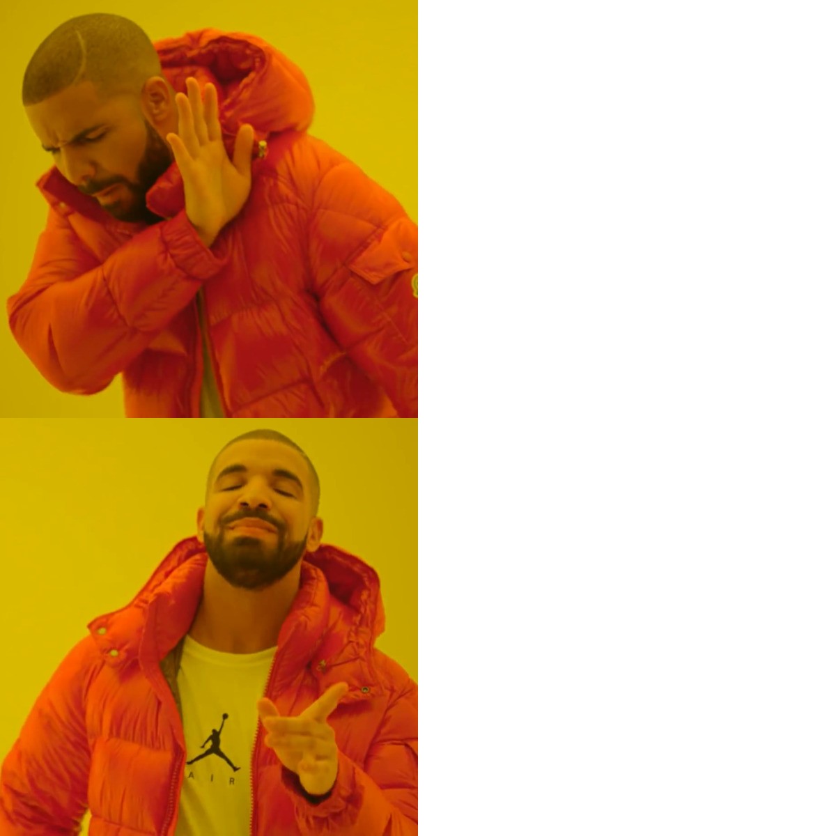 Drake Hotline Bling meme about Love Your Melon