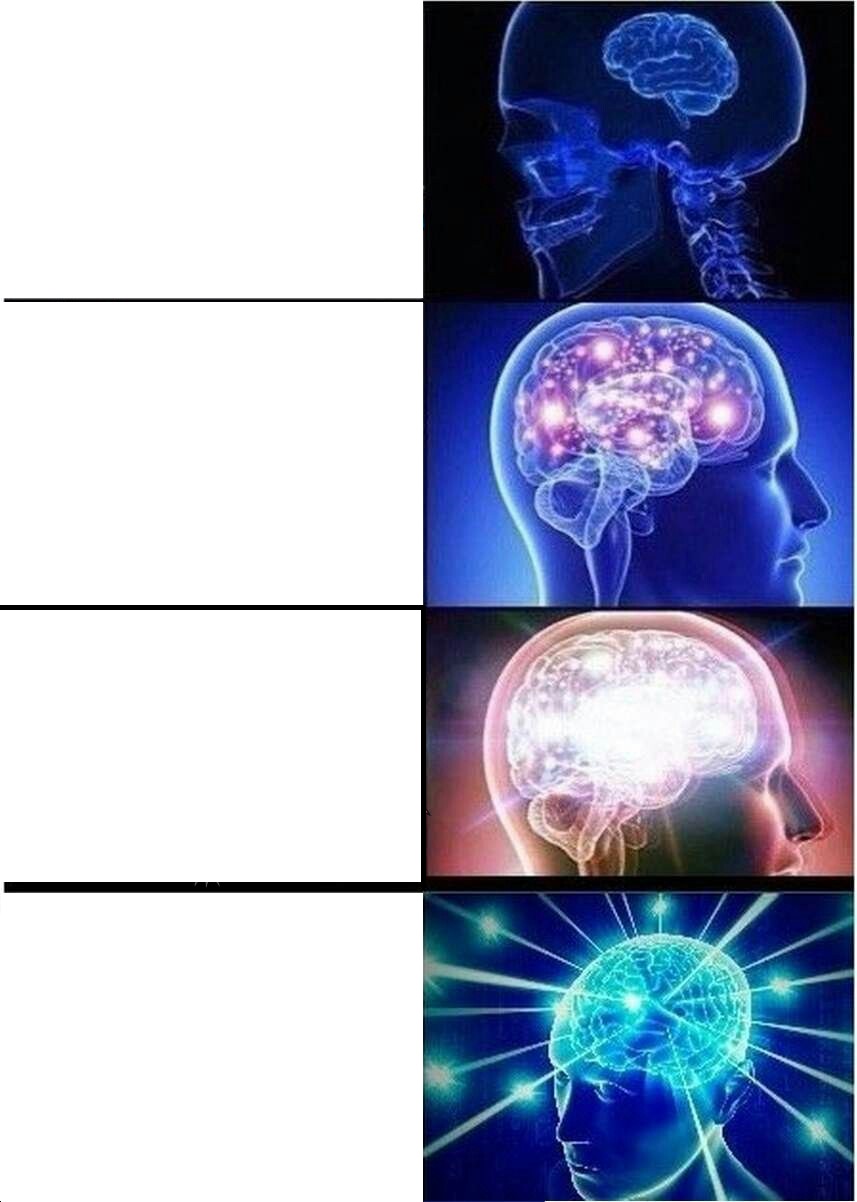 Expanding Brain meme about Love Your Melon